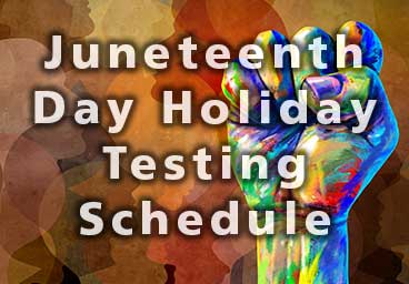 Presidents' Day Testing Schedule Notice